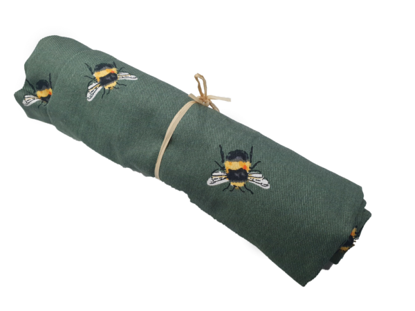 Bee Tea towel - Dark Green